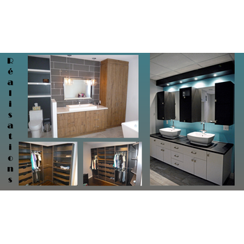 Image armoires salle de bain conçue sur mesure par Armoires Érisyl