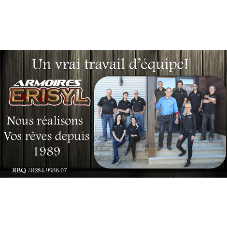 Image de toute l'équipe d'Armoires Érisyl