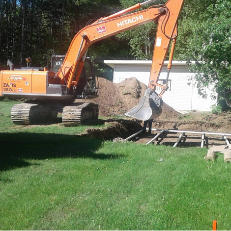 Excavation champ septique réalisé par Entreprises Jean Tremblay