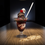 Coupe glacée au chocolat et cerise – Restaurant Midas