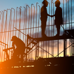 Chantier de Construction FAB au lever du soleil