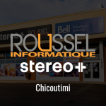 Vue extérieure du magasin Roussel Informatique à Chicoutimi