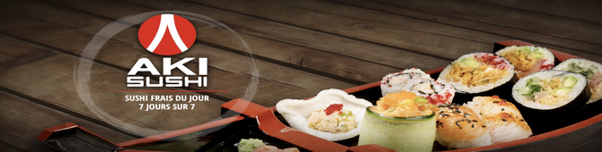 Bannière Aki Sushi Dolbeau-Mistassini sur icïa
