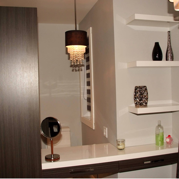 Maquilleuse sur mesure réalisée par Ébénisterie PTM