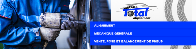 Bannière Garage Total Alignement sur icïa