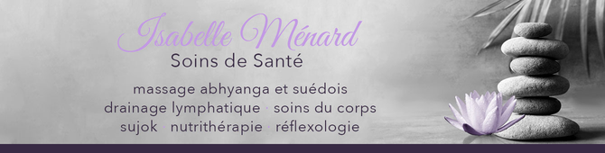 Bannière Isabelle Ménard Soins de Santé sur icïa