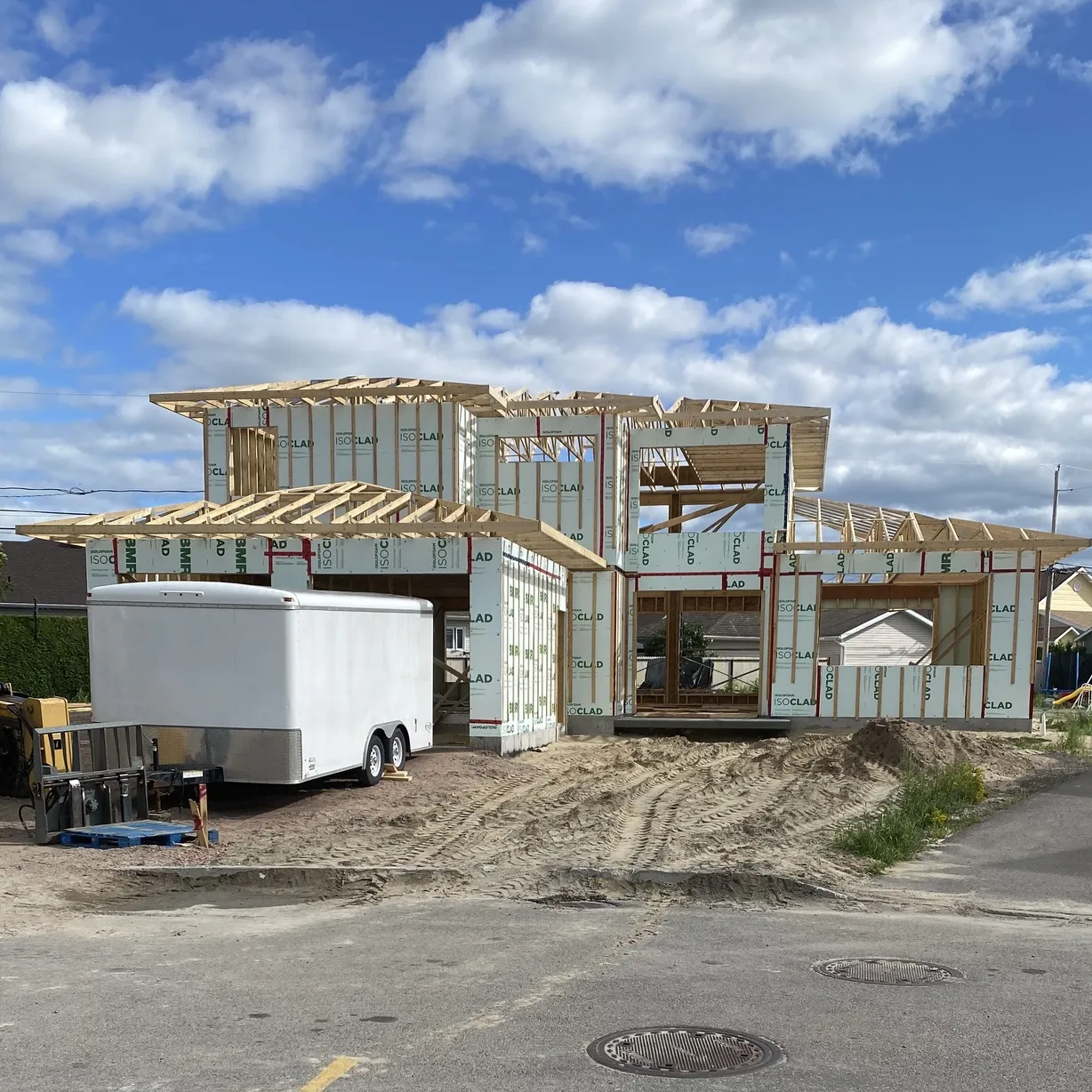 Maison résidentielle en pleine construction réalisé par Premium Construction